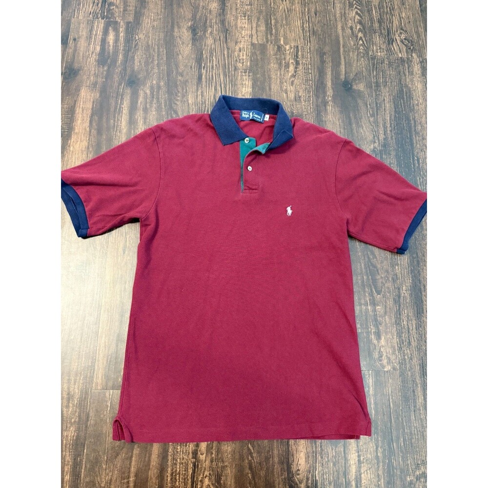 Vtg 90's Polo by Ralph Lauren Men's Polo Red White Horse Made In USA Size Medium